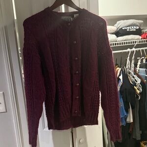 Vintage Deep Purple Cardigan Sweater